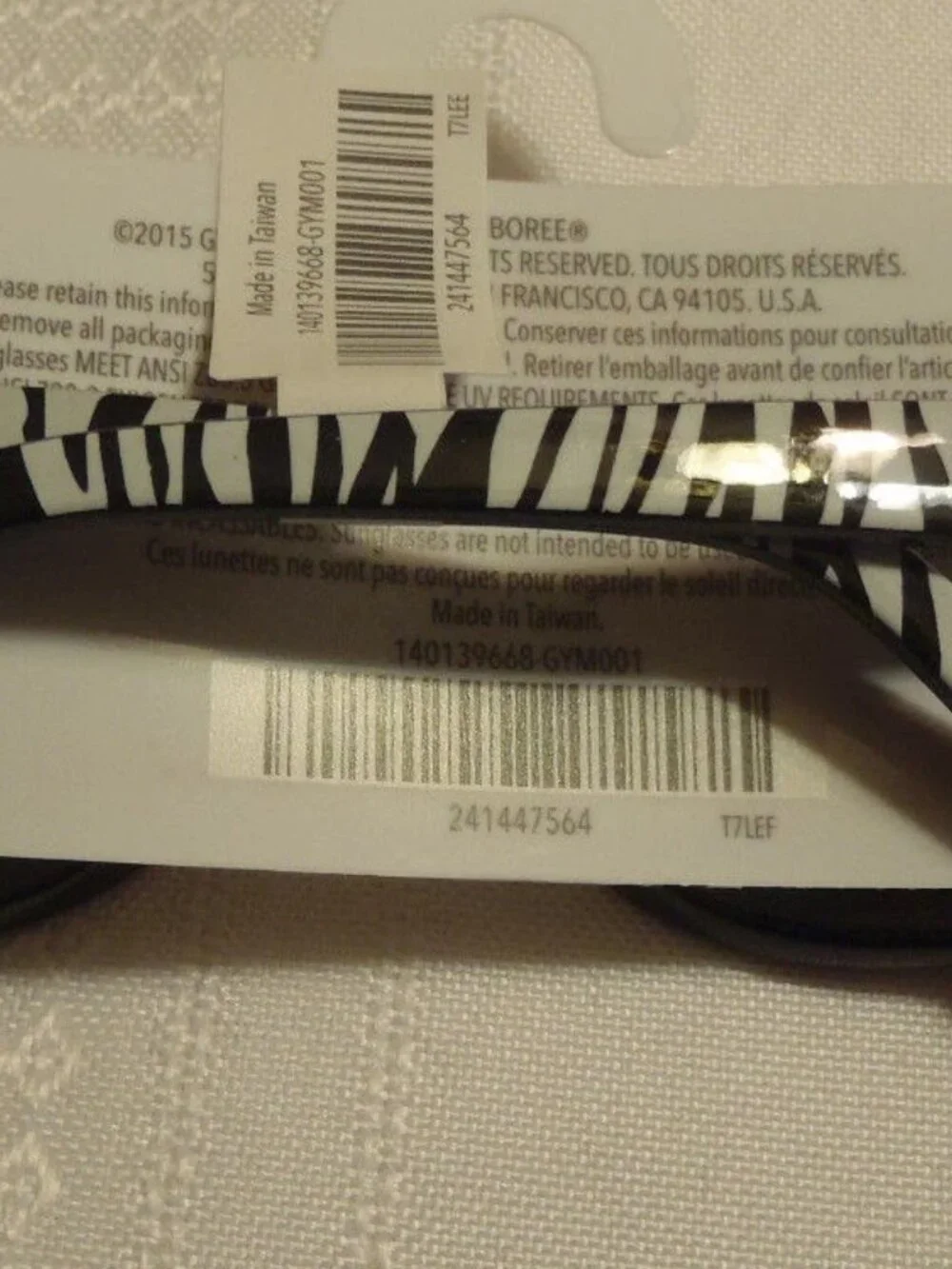 Gymboree Animal Party Black size 4 & Up sunglasses NWT